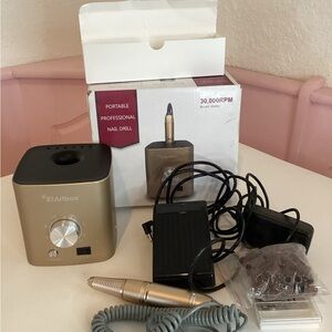 Btartbox portable professional nail drill machine 30.000Rp brush motor gold